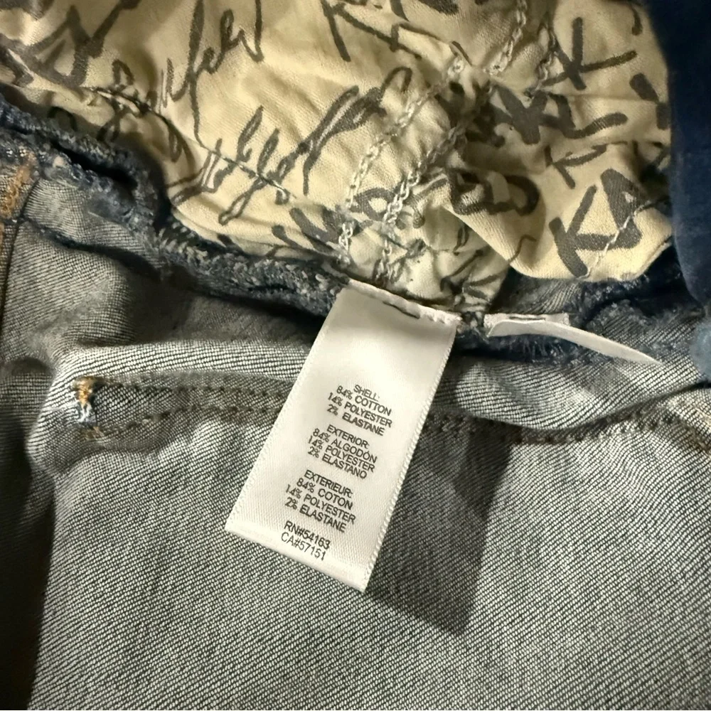 Karl Lagerfeld Paris Skinny Logo Taping Mid Rise Jean Size 6 Modern Lux Chic - Picture 6 of 8